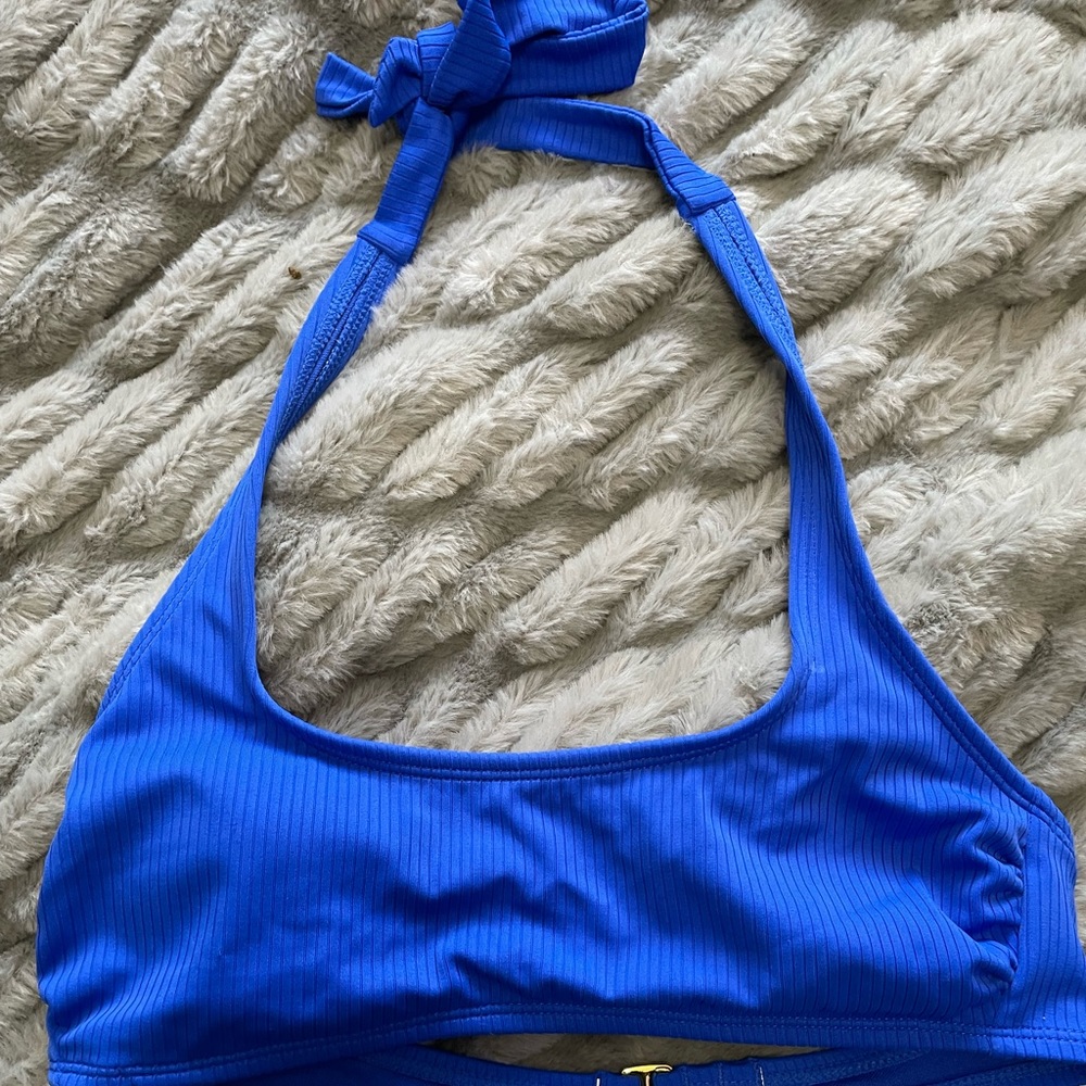 blue bikini top